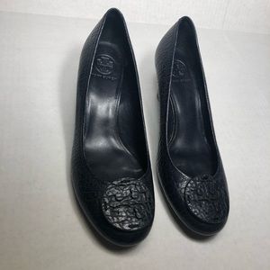 Tory Burch Sally Leather Wedge Pumps